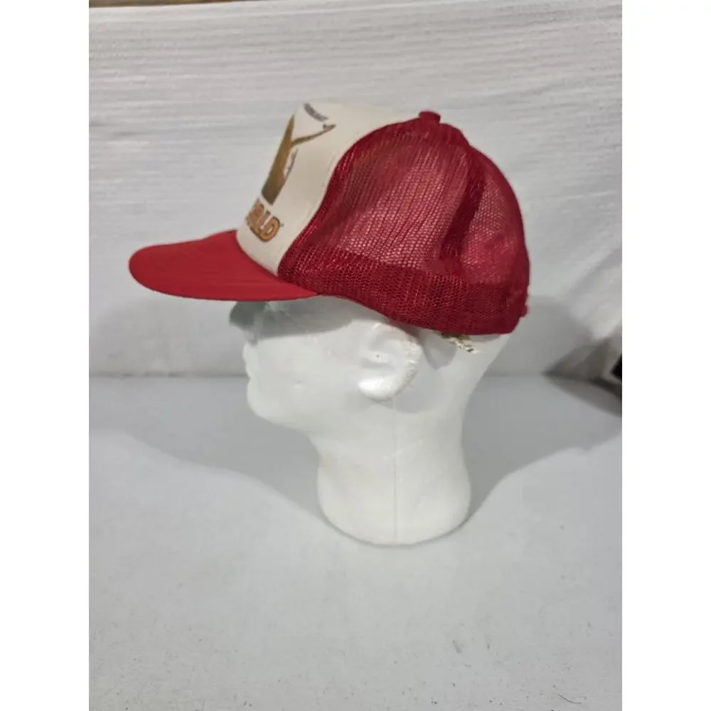 Vtg Barnum Bailey Ringling Brothers White And Red Trucker Hat Circus Tiger Cap